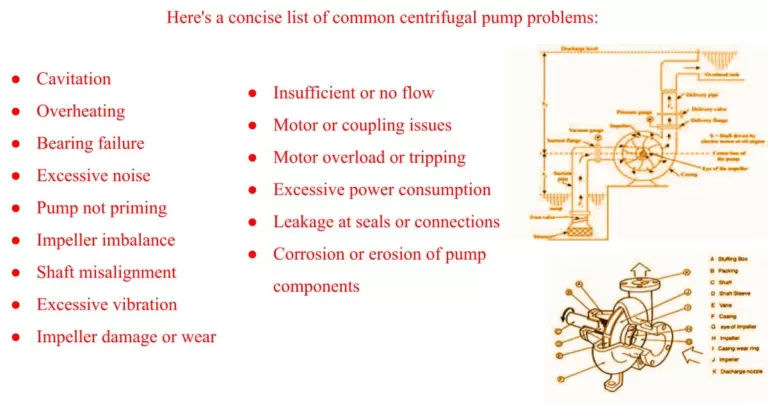 common centrifugal pump problems