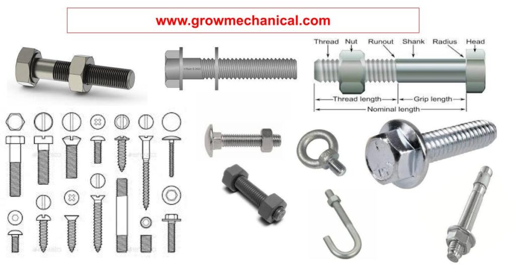 TYPES OF BOLTS VS SCREW