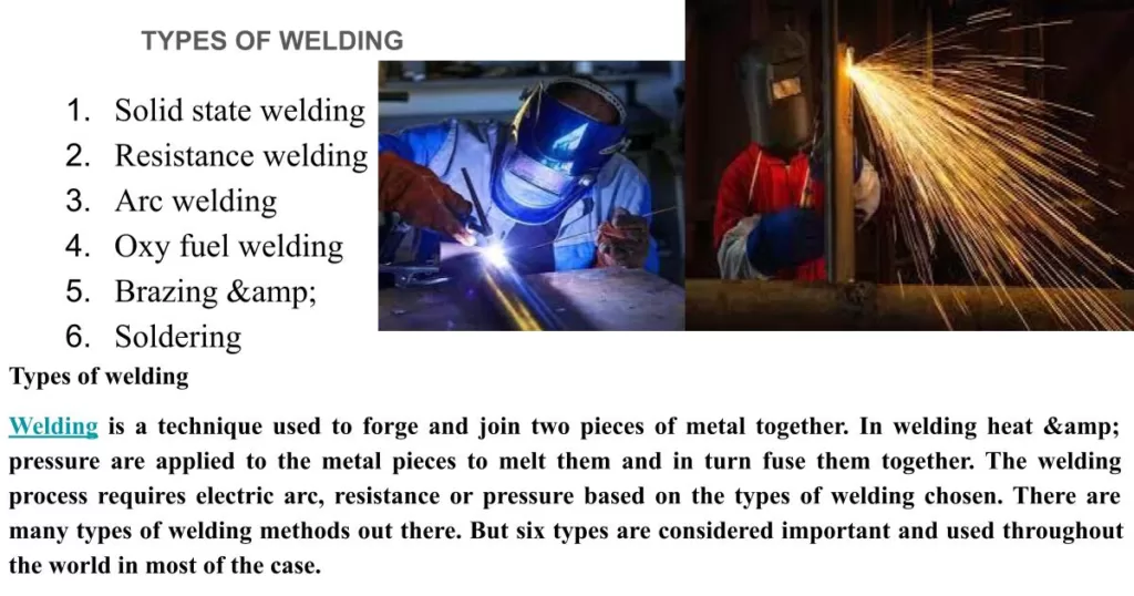 Types of welding