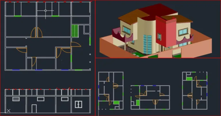 Architecture Drawings home layout and 3D Modeling Image