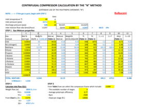 Centrifugal Compressor Calculation Sheet