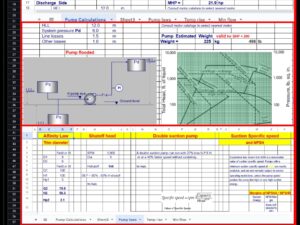 PUMP SIZING CALCULATIONS SPREADSHEET 424215