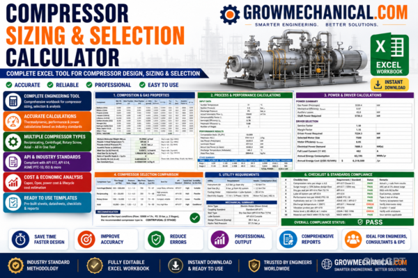 Compressor Design Excel Sheet | Sizing Calculator
