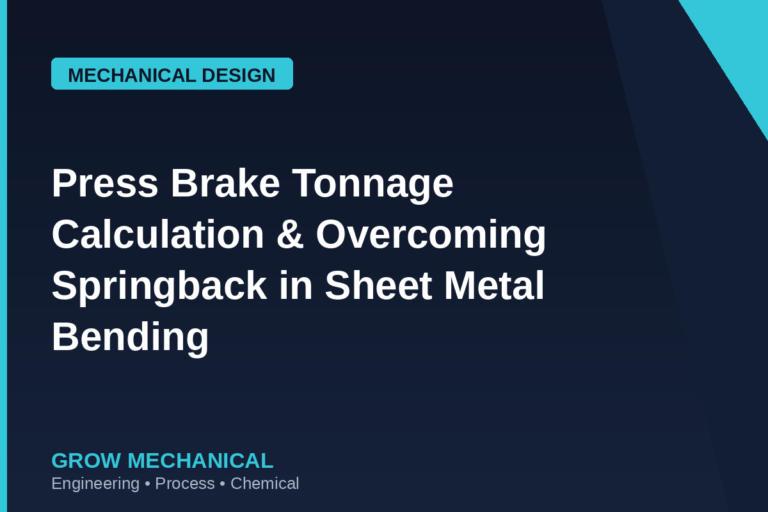 Press brake tonnage calculation and springback in sheet metal bending