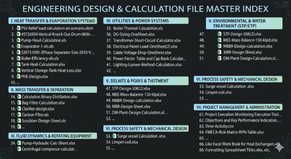 Engineering Design & Calculation Master Excel Bundle (65+ Industrial ...