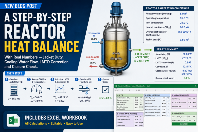 Heat Balance Calculation for Reactors and Jacketed Vessels A Practical Engineering Guide